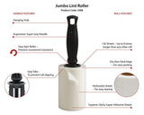 Jumbo Lint Roller + Refill